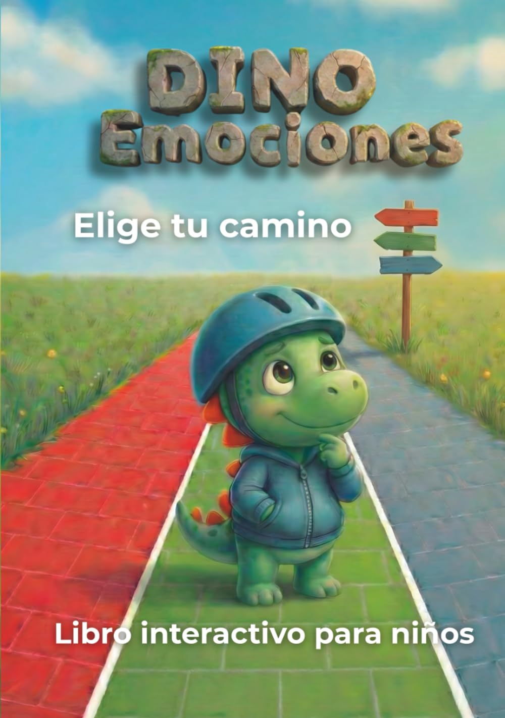 Dino Emociones. Elige tu camino: Libro interactivo para niños: Una Aventura con finales alternativos para aprender a gestionar emociones como el enfado, la tristeza y la felicidad