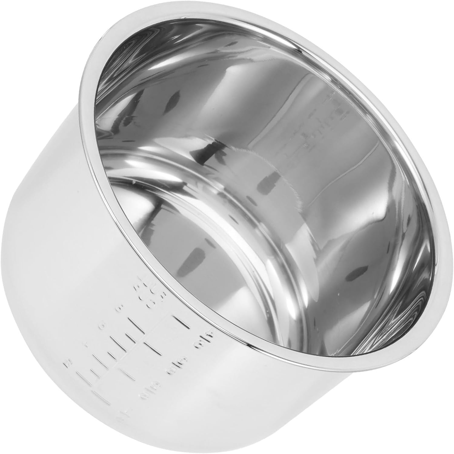 HOMSFOU Stainless Steel Inner Pot Replacement for 4L Electric Rice Cooker Multiuse Cooker Liner with Measurement Scale Suitable for Cooking Rice Soup and Cakes