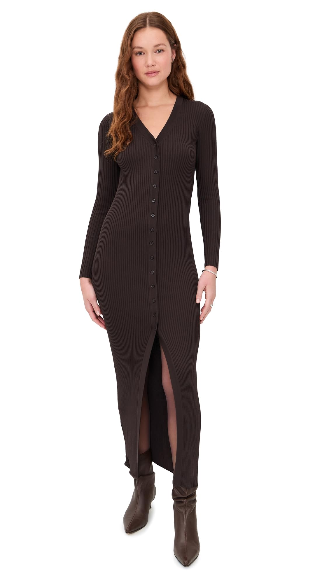 STAUD Womens Maxi Shoko Sweater Dress
