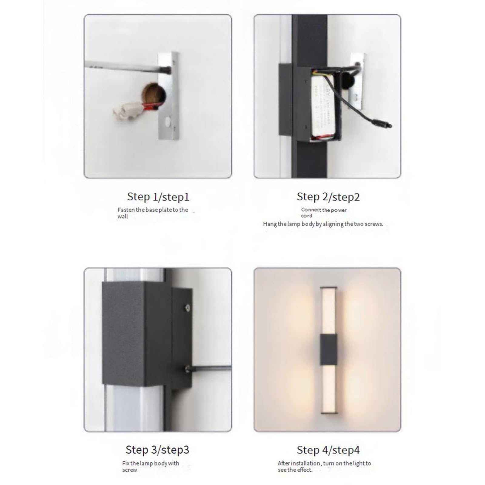 Applique Murale LED d'extérieur à intensité Variable avec télécommande, Applique Murale étanche IP65, intensité Variable de 10% à 100% pour Jardin, extérieur, intérieur, Aluminium, 150 cm, terr