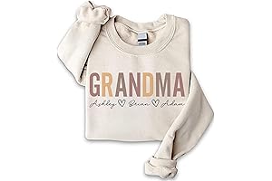Personalized Grandma Sweatshirt with Kids Names | Grandma Sweatshirt | Custom Mom...