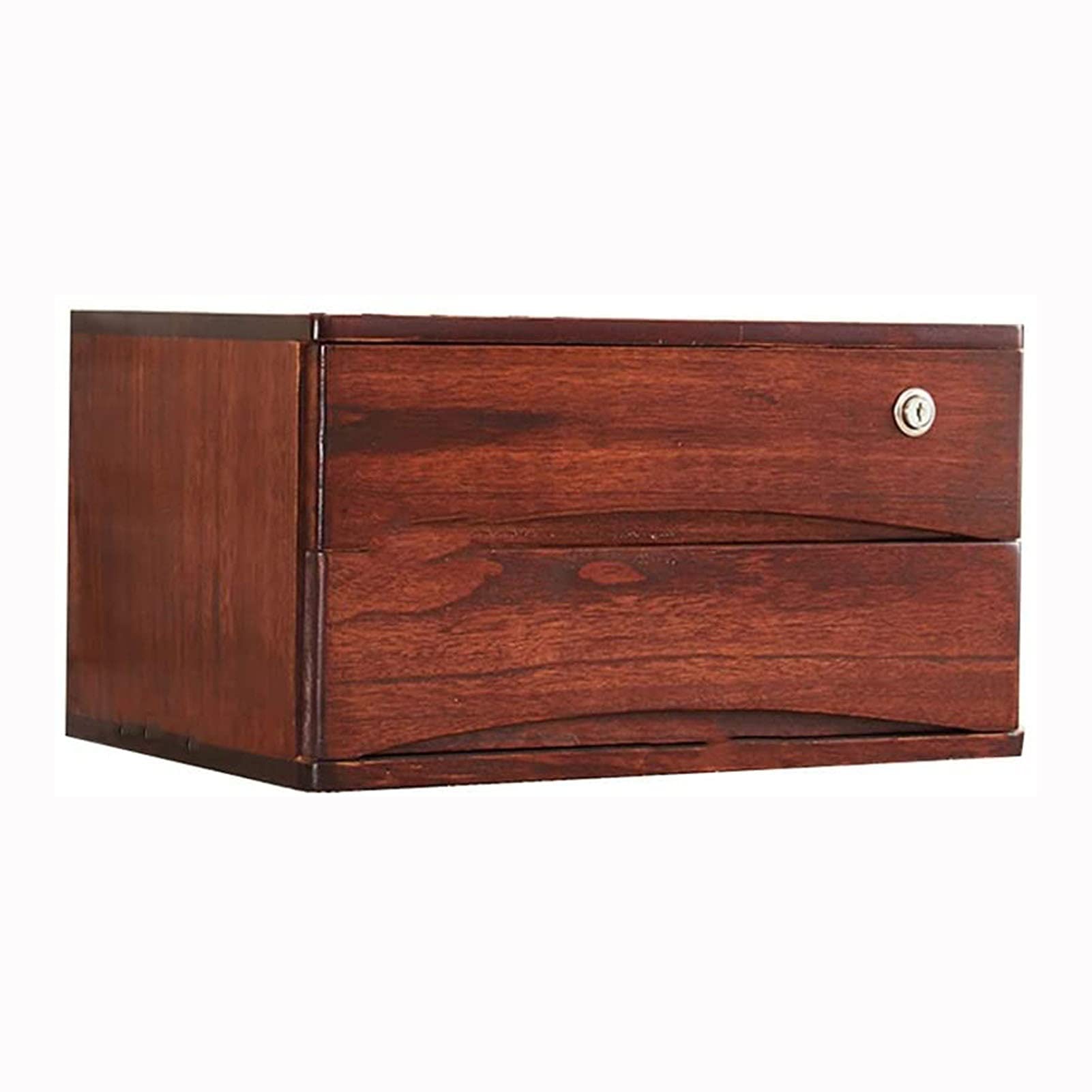 ASerZenith Solid Wood File Cabinet, Office Desktop Storage Box Rack, Drawer Storage Box Can Store A4 Paper, Magazines, Files