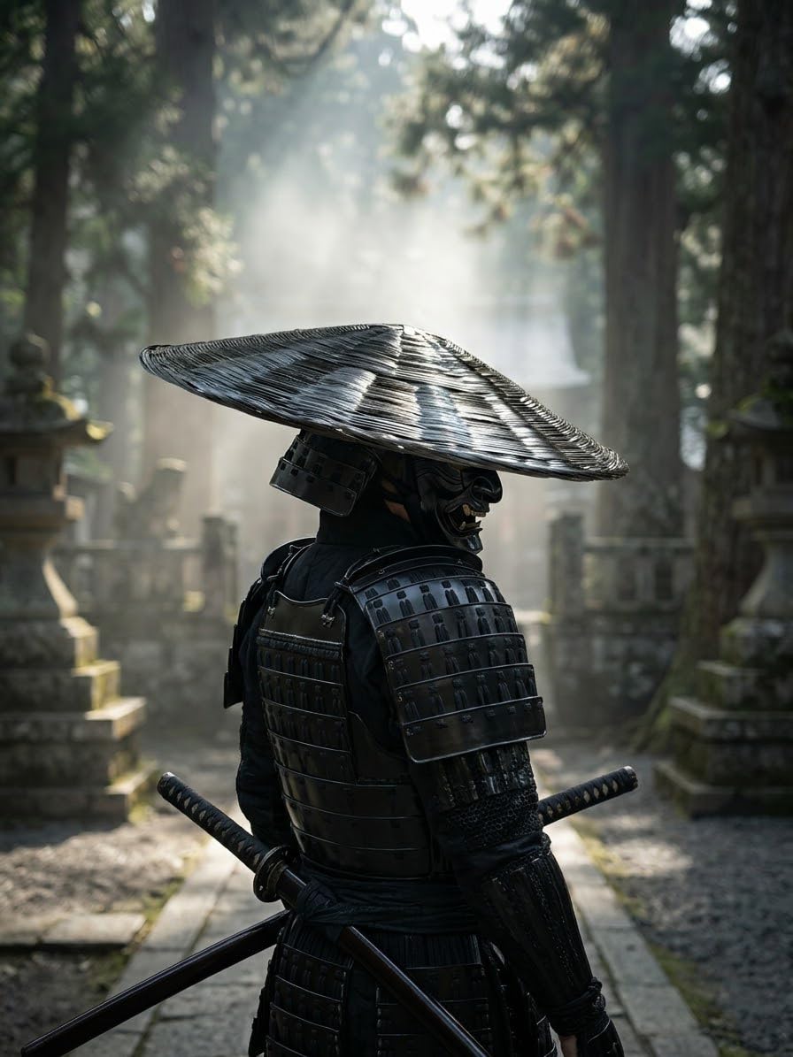 Handgefertigter Bambus-Kasa-Hut, gewebt, konisch, Sonnenhut für Gartenarbeit, Outdoor, oder Samurai, Ronin, Cosplay, leicht, traditionell