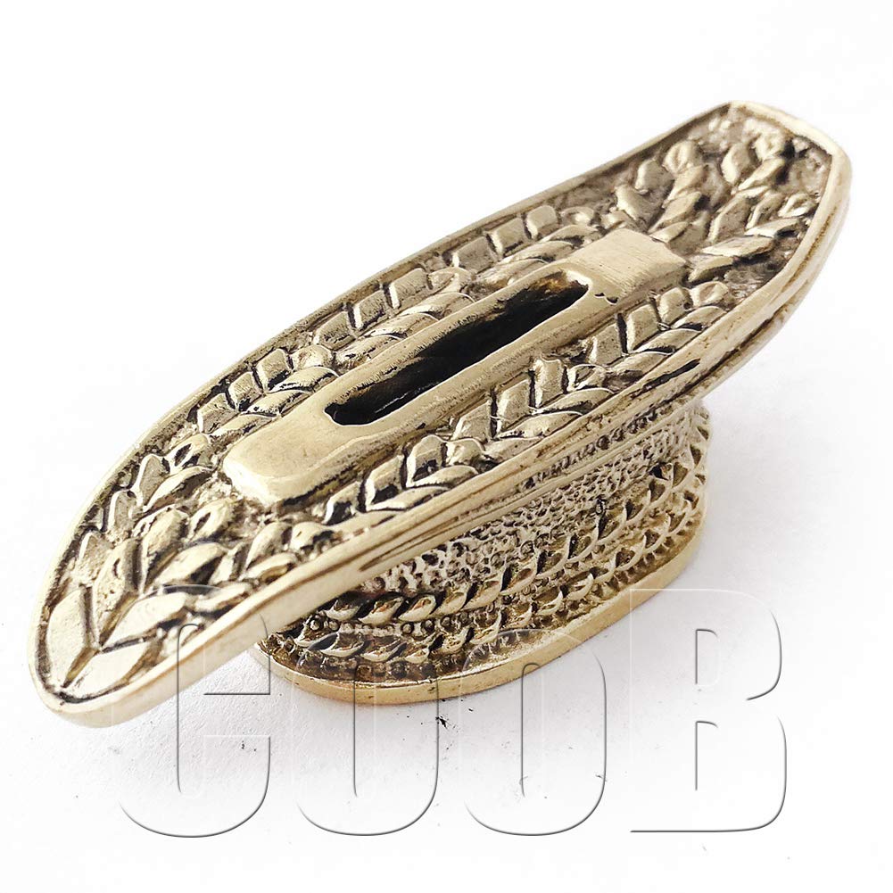 CooB Hunting Knife Finger Guard Bolster, Knife Pommel for Custom Knife Making Guard Fink Figured. DIY Hand-Casted Solid Metal Knives Supplies Accessoriess (Bronze)