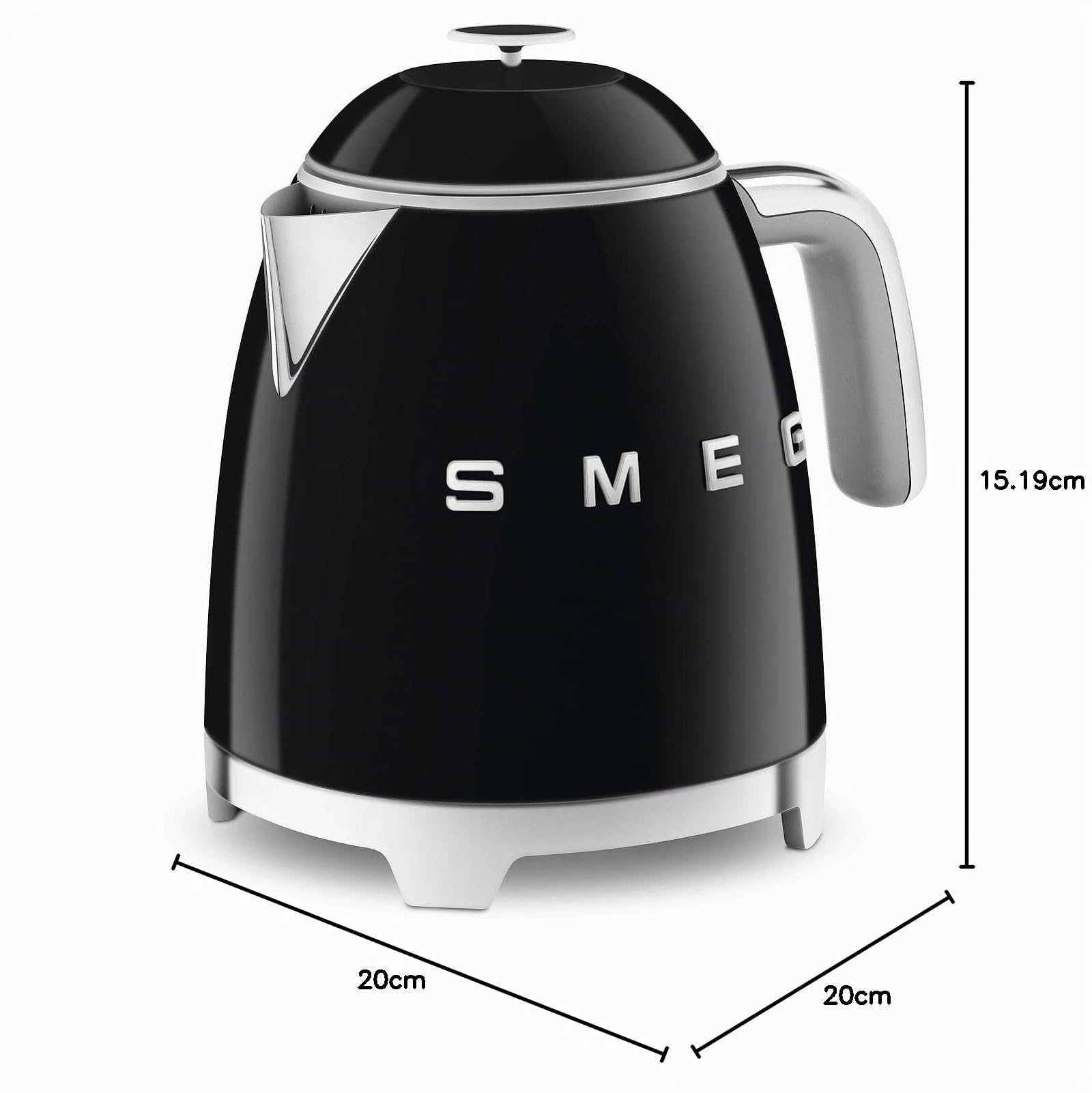 KLF05BLEU Mini Kettle 0.8 L 50s Style Black
