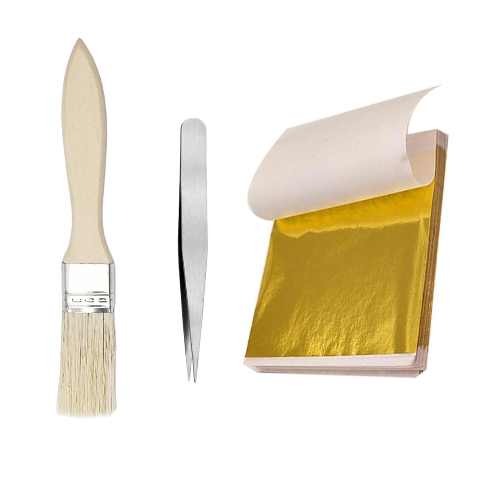 Zouonou 200 Blatt Blattgold Goldfolie 8.5x8.5CM zum Basteln,