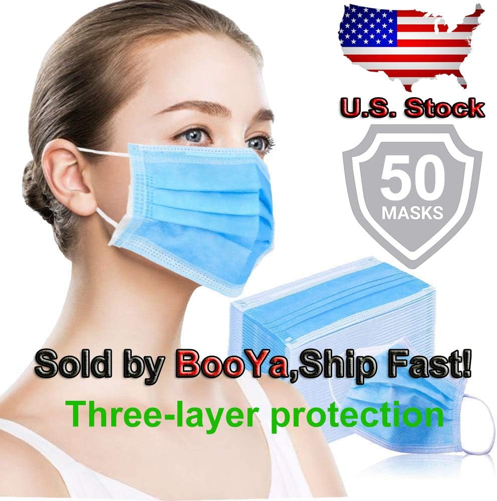 USA Shippng, 50 Pcs Disposàble Face Màsks | Anti Dust Mouth Màsks | Unisex Face Màsks | Fashion Màsks | Mouth Màsks Particulate Màsks for Cycling Camping Travel for Adults, Blue