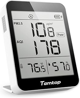 Sponsored Ad - Indoor Thermometer [PM2.5 Air Quality Monitor] Beyond Temperature Humidity Meter, Temtop Digital Hygro-Ther...