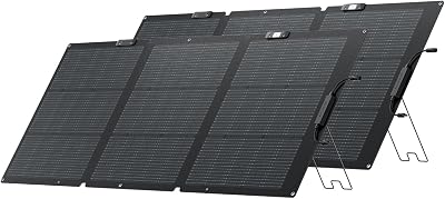 EF ECOFLOW 2PCS 160 Watt Portable Solar Panel for Power Stations, 25% High Conversion Efficiency Foldable Solar Panel with Adjustable Kickstand IP68 Waterproof, Ideal for Camping RV, NextGen Version