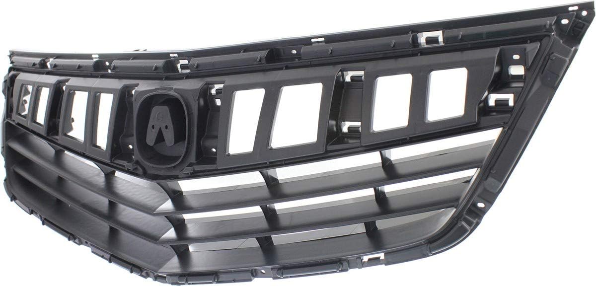 Compatible with 11-14 TSX (2.4L & 3.5L) Front Face Bar Grille Grill Assembly Textured Black