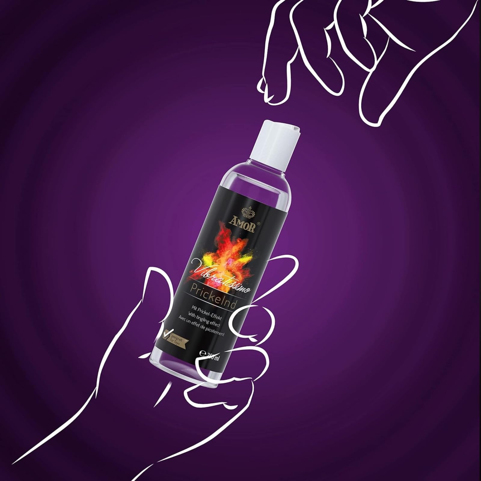 Vibratissimo Play Gel Pobudzający 250 ml I Lubrykant z efektem pobudzającym I Lubrykanty na bazie wody I Żel odpowiedni do zabawek silikonowych i prezerwatyw lateksowych I Wodny lubrykant