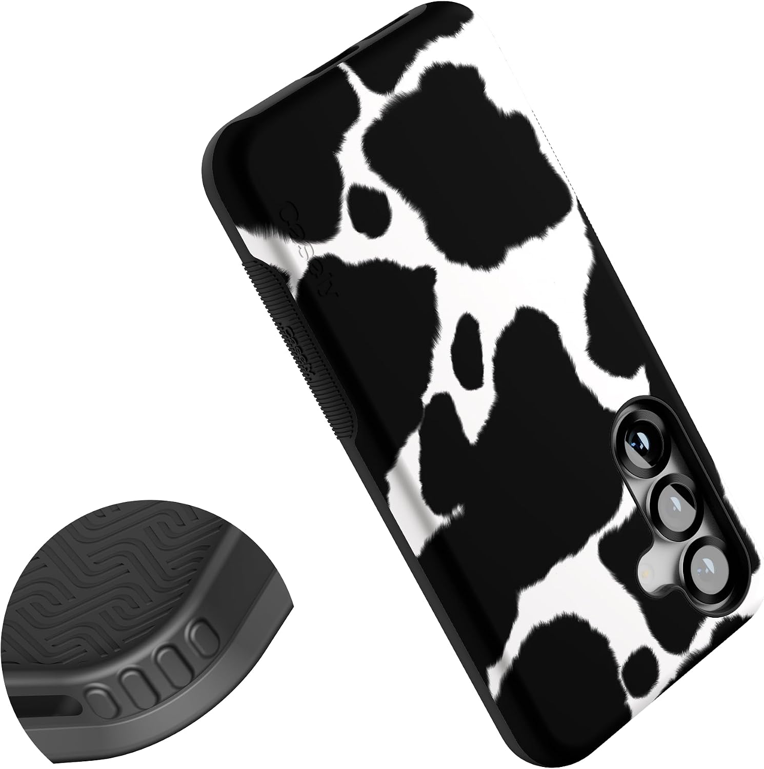 Casely Galaxy S25 Case | Current Mood | Cow Print | Bold Protective Design | Compatible with MagSafe