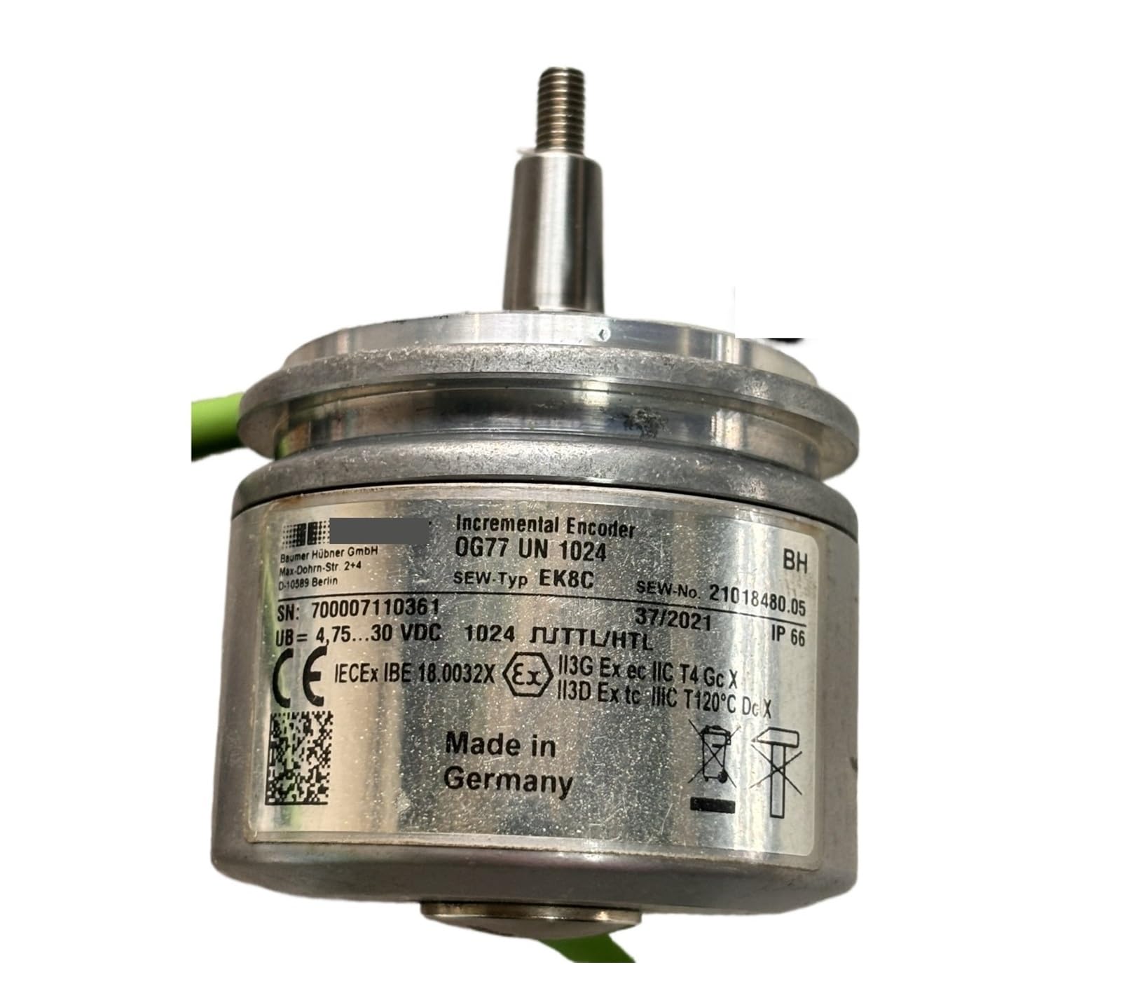 Encoder rotativo incrementale EK8C OG77UN1024UN for l'industria
