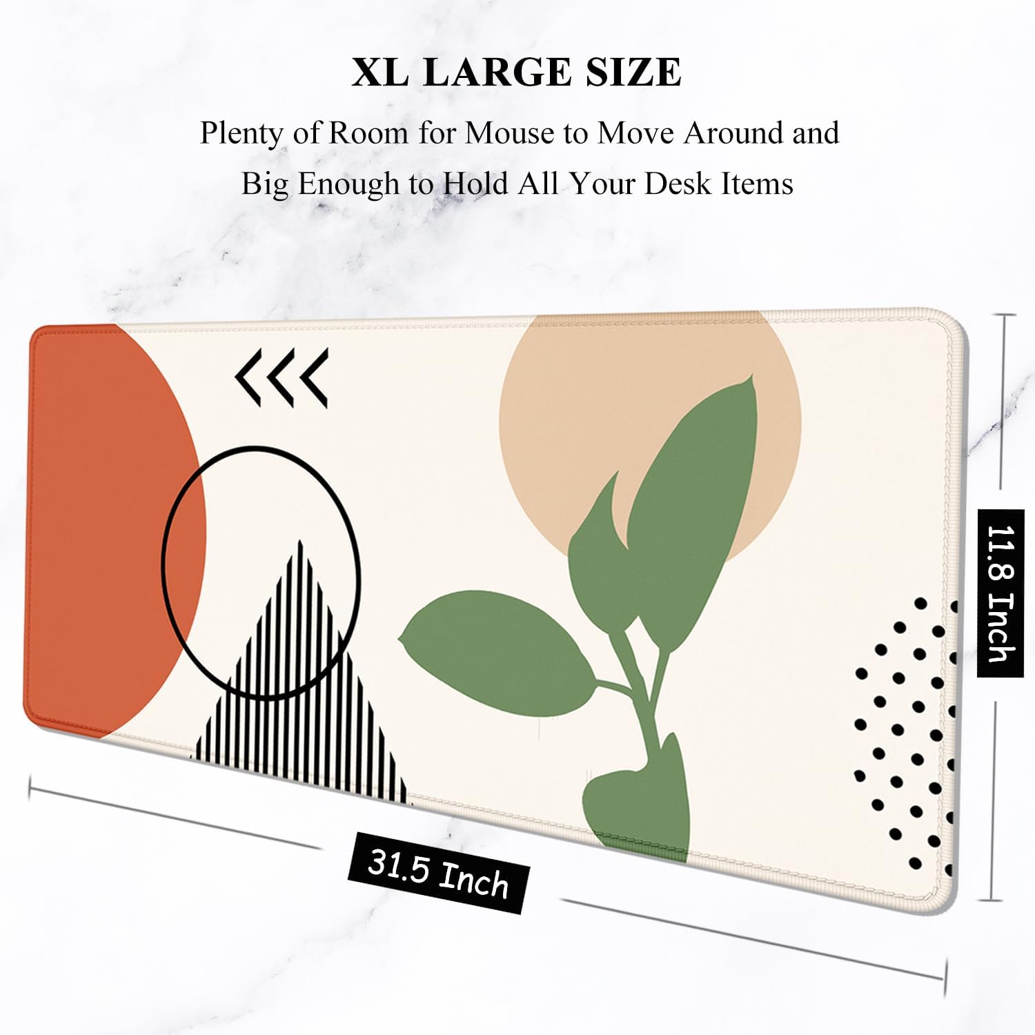 Auhoahsil Large Mouse Pad, XXL Desk Pad, Extened Mousepad 31.5" x 11.8", Non-Slip Rubber Base, Stitched Edges, Superior Surface, Gaming Keyboard Mat, Waterproof Desk Pad, Abstract Sunset image 2