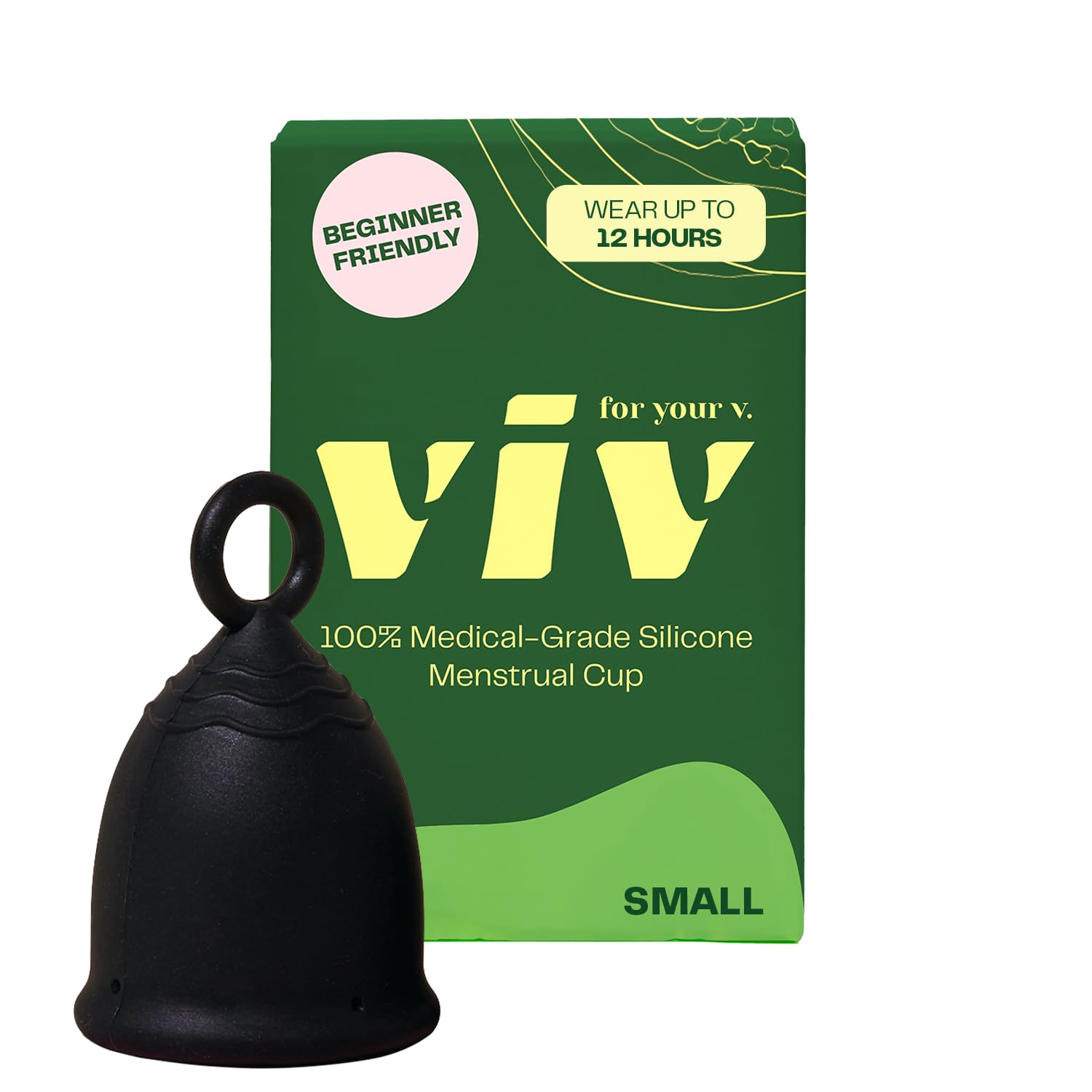 Viv for Your V Small Menstrual Cup - Reusable Period Cup, Ring Stem