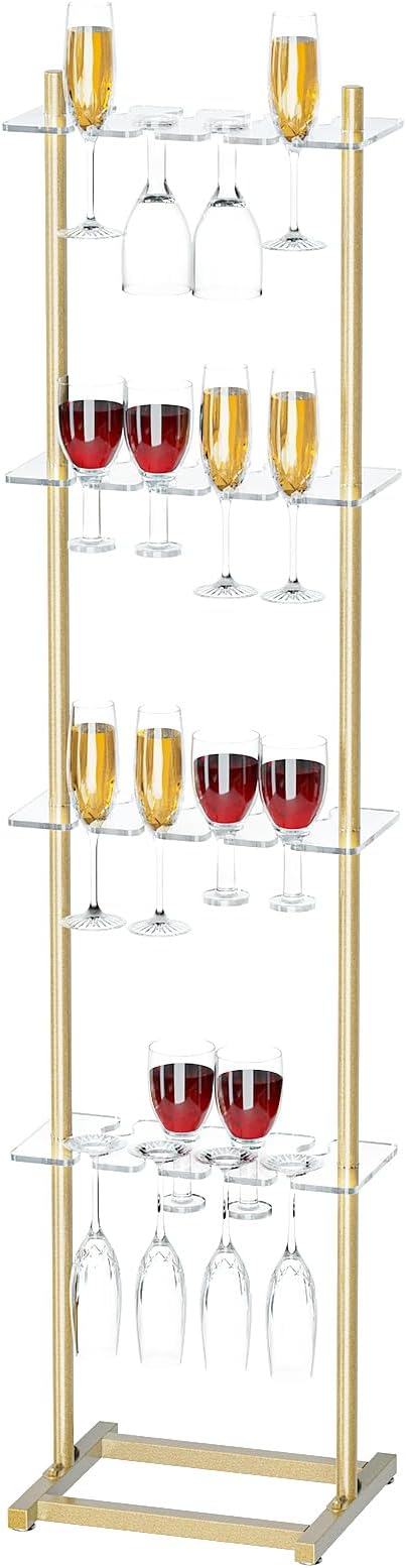 Amazon.com: Tableclothsfactory 5ft Clear Acrylic 5-Tier Wine Glass ...