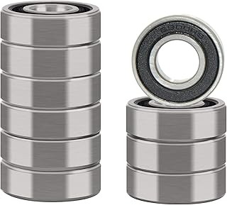 6900-2RS Bearings, 10x22x6mm Ball Bearing 6900RS Double Rubber Sealed Shielded Bearing ID 10mm, OD 22mm, Thickness 6mm Deep Groove Ball Bearing for 3D Printer, Scooters 10pcs