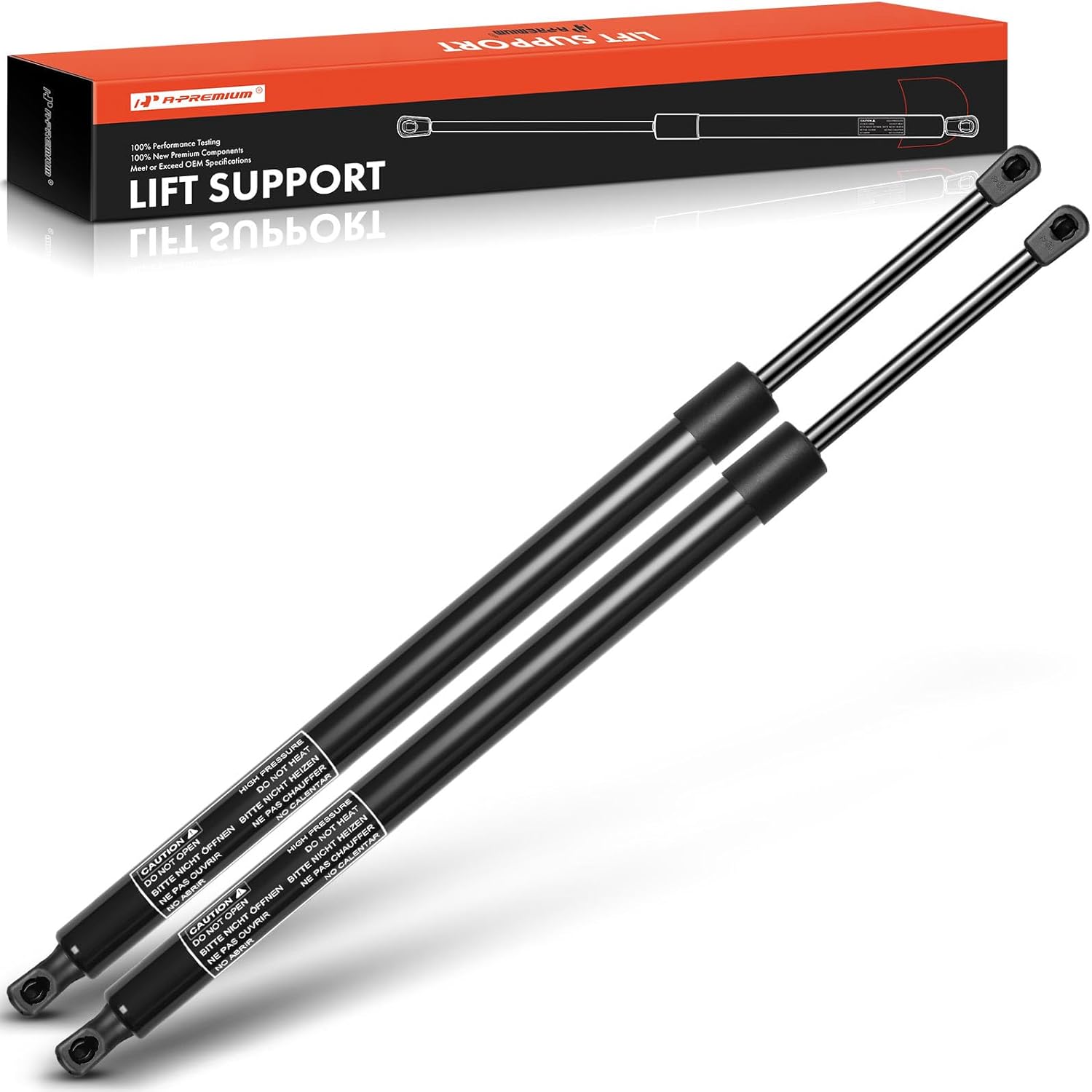 A-Premium Liftgate Struts Rear Lift Supports Shock Compatible with Select Chevy Models - Equinox 2010 2011 2012 2013 2014 2015 2016 2017 Sport Utility W/O Power Lift Gate - Replace# 25800491(2PC Set)