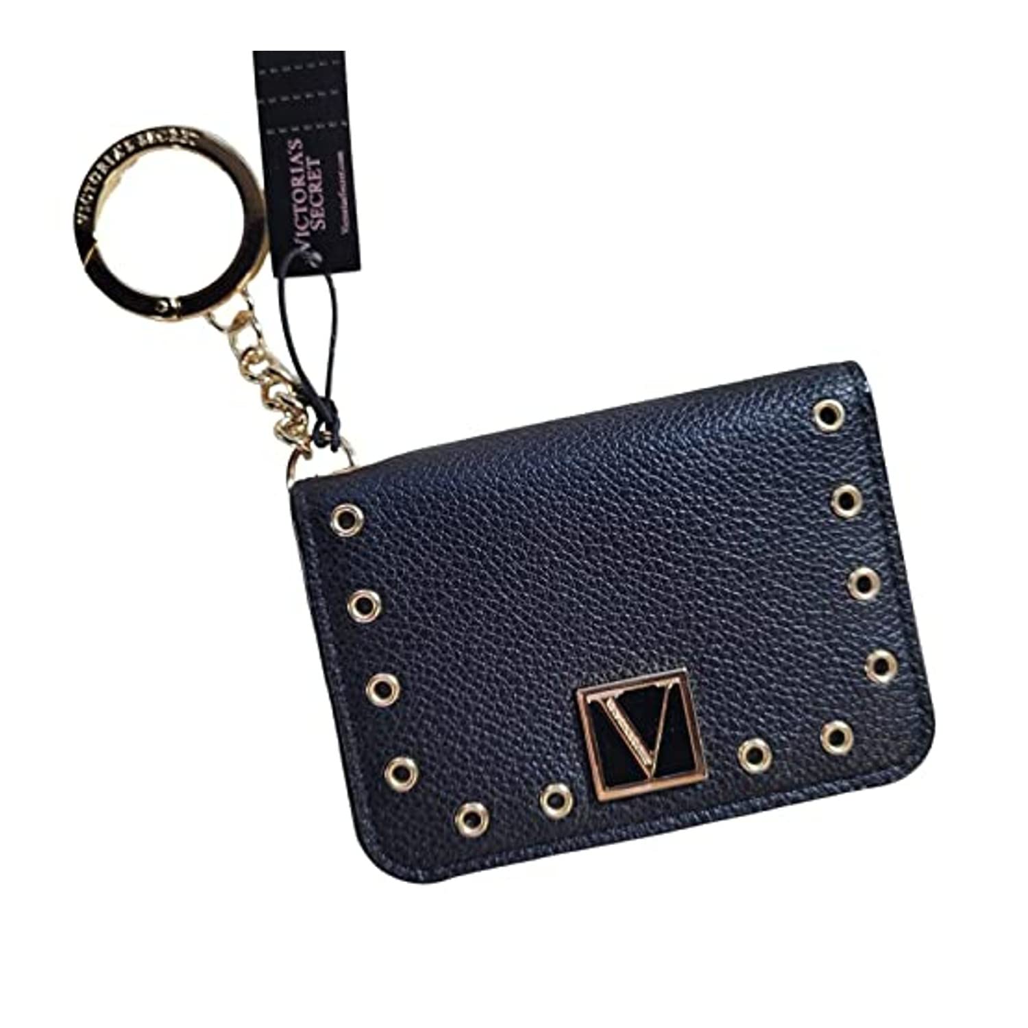 Victoria's SecretBlack Grommet Foldable Card Case Keychain (Black Grommet)