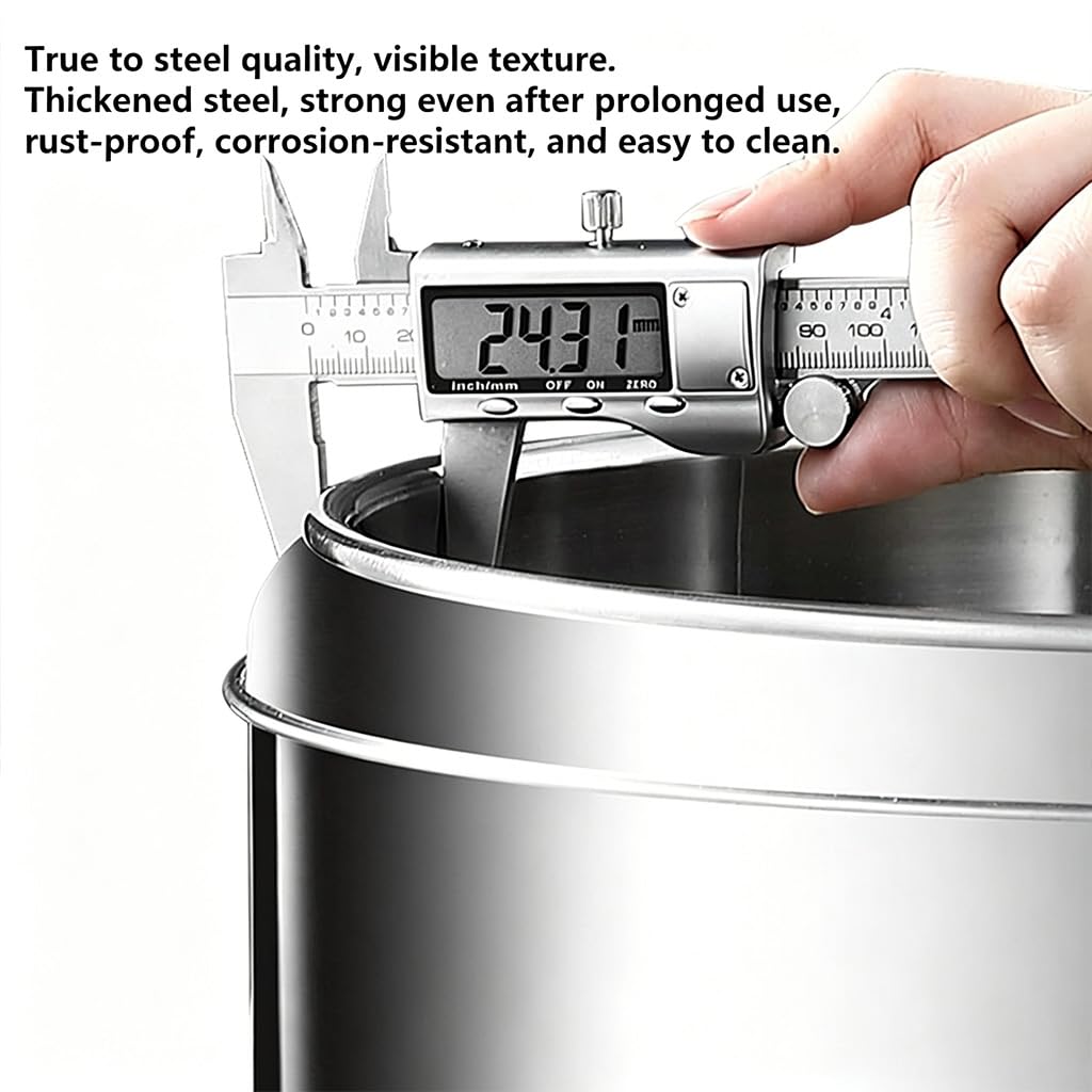 Isolierter Eiskübel mit Deckel, 304 Edelstahl, doppelwandiger Kaltgetränkebehälter, eingebauter Wasserhahn für einfache Dosierung, für Partys, Grillen oder Hausbar (Silber, 20 l)