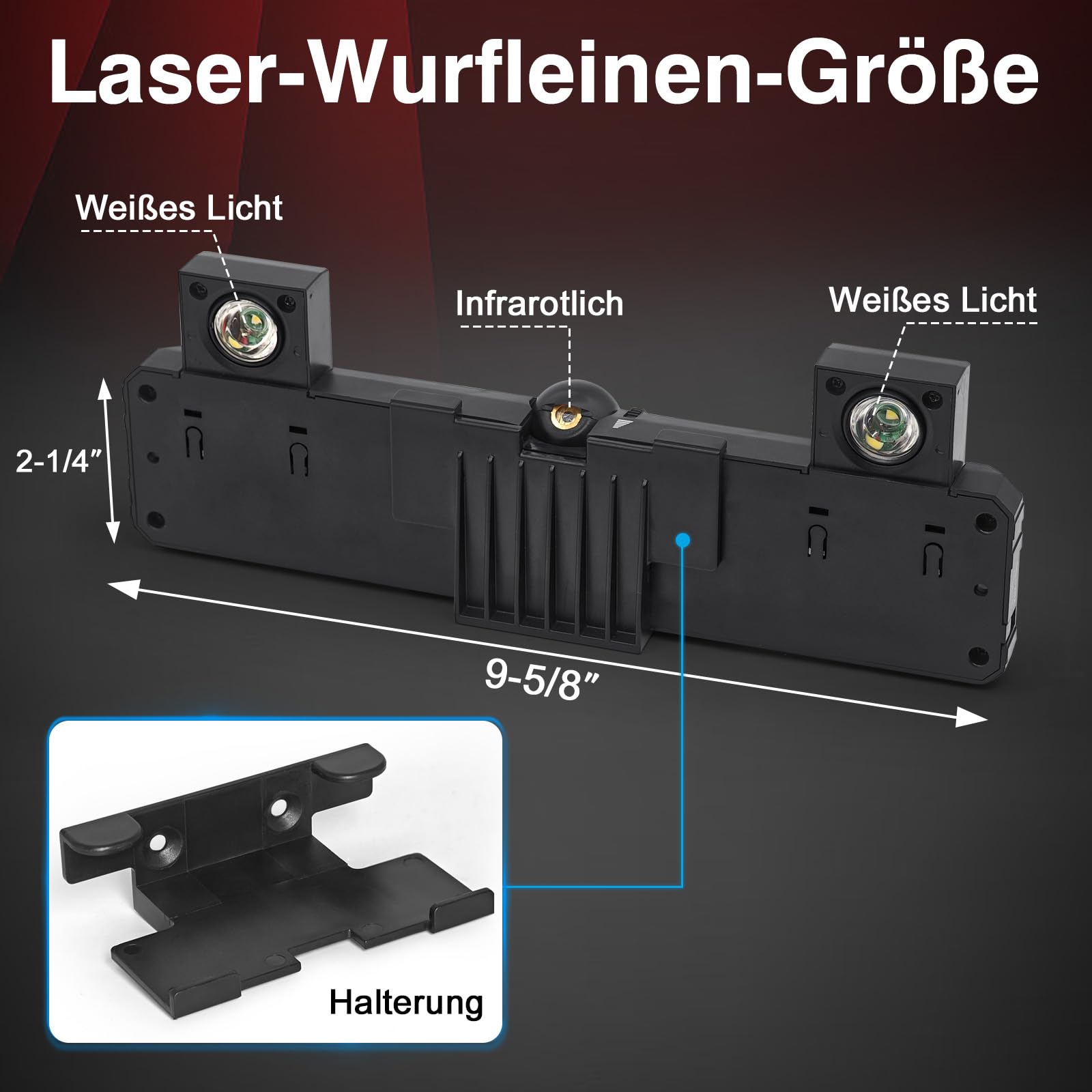 Laser Dart Throw/Toe Line Marker, Verstellbare Laser Throw Line für Bristle oder Elektronische Dart Board, enthalten USB-Kabel, Montagehalter und Wandabstand