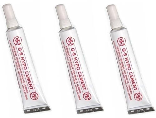 Juego de 3 GS Supplies G-S Hypo Cemento, Transparente