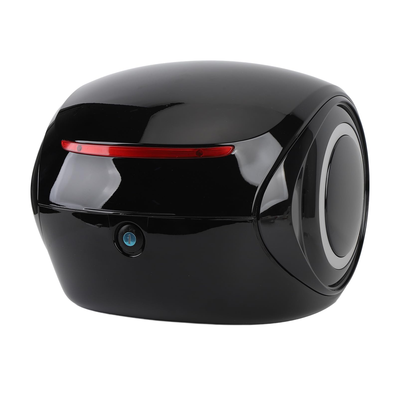 Boîte Arrière de Moto Légère en ABS, capacité de Stockage de 32 L, Coffre Arrière de Scooter retiré, Design élégant, Bandes Réfléchissantes de Dossier, étanche à l'eau et à la