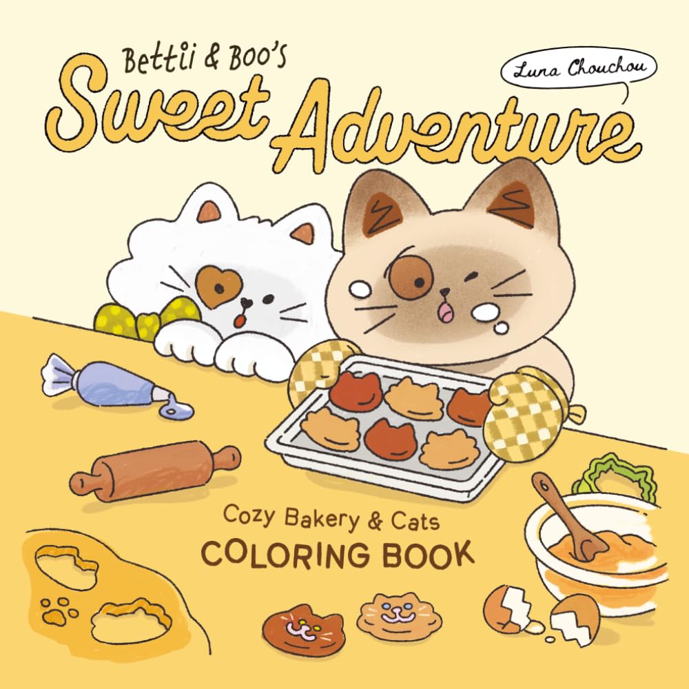 Bettii & Boo's Sweet Adventure: Cozy Bakery Cats Coloring Book