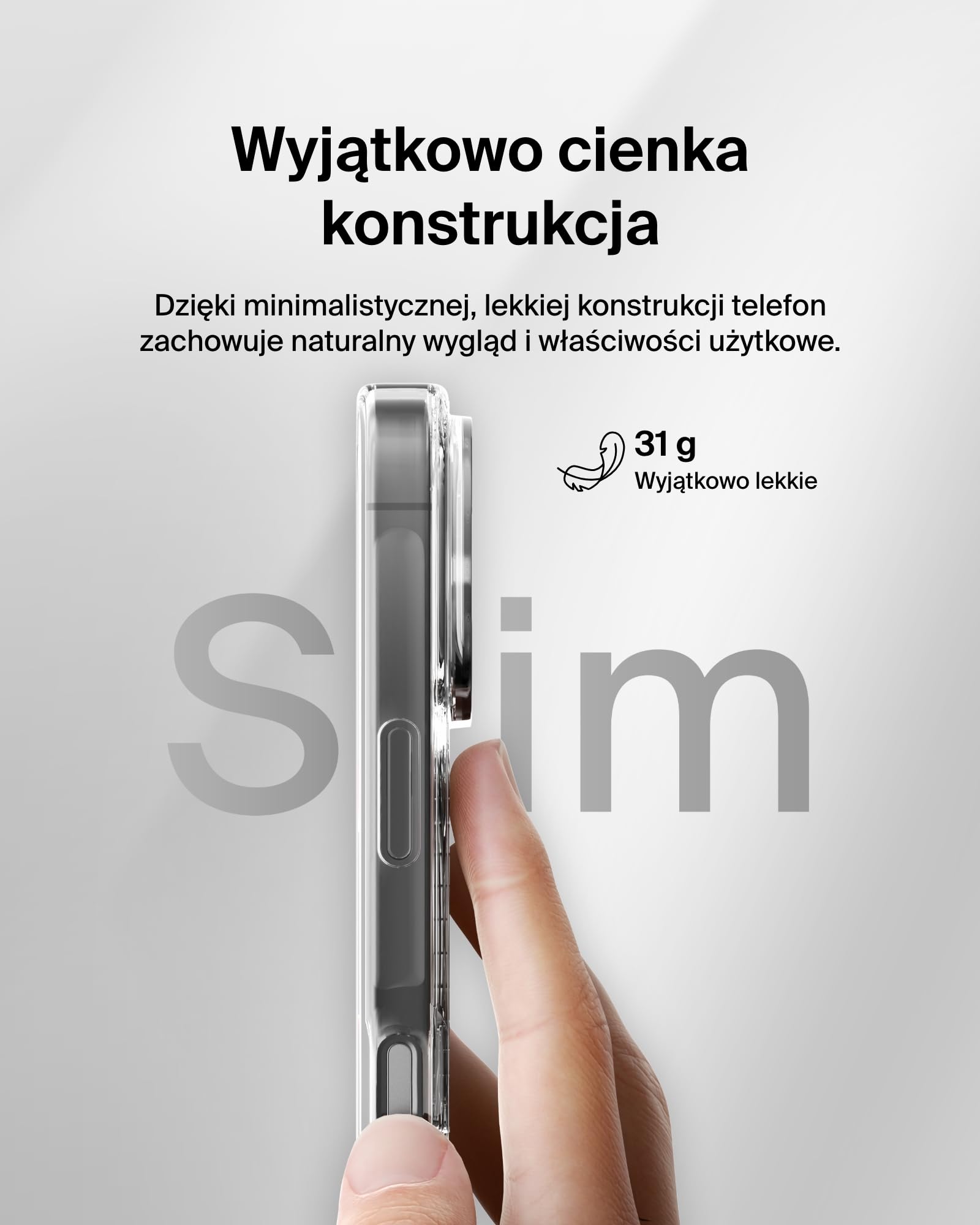 Belkin SheerForce Etui na iPhone 16 Pro, zgodne z MagSafe cienkie etui z powłoką odporną na zarysowania – magnetyczne, odporne na wstrząsy etui ochronne na telefon iPhone – Przezroczyste