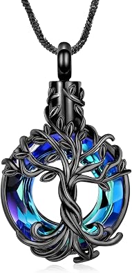 shajwo Tree of Life Cremation Urn Ashes Necklace for Women Men