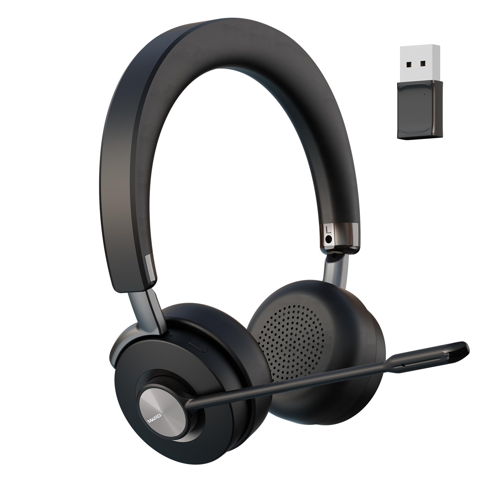 bluetooth office headset with noise canceling mic for clear calls