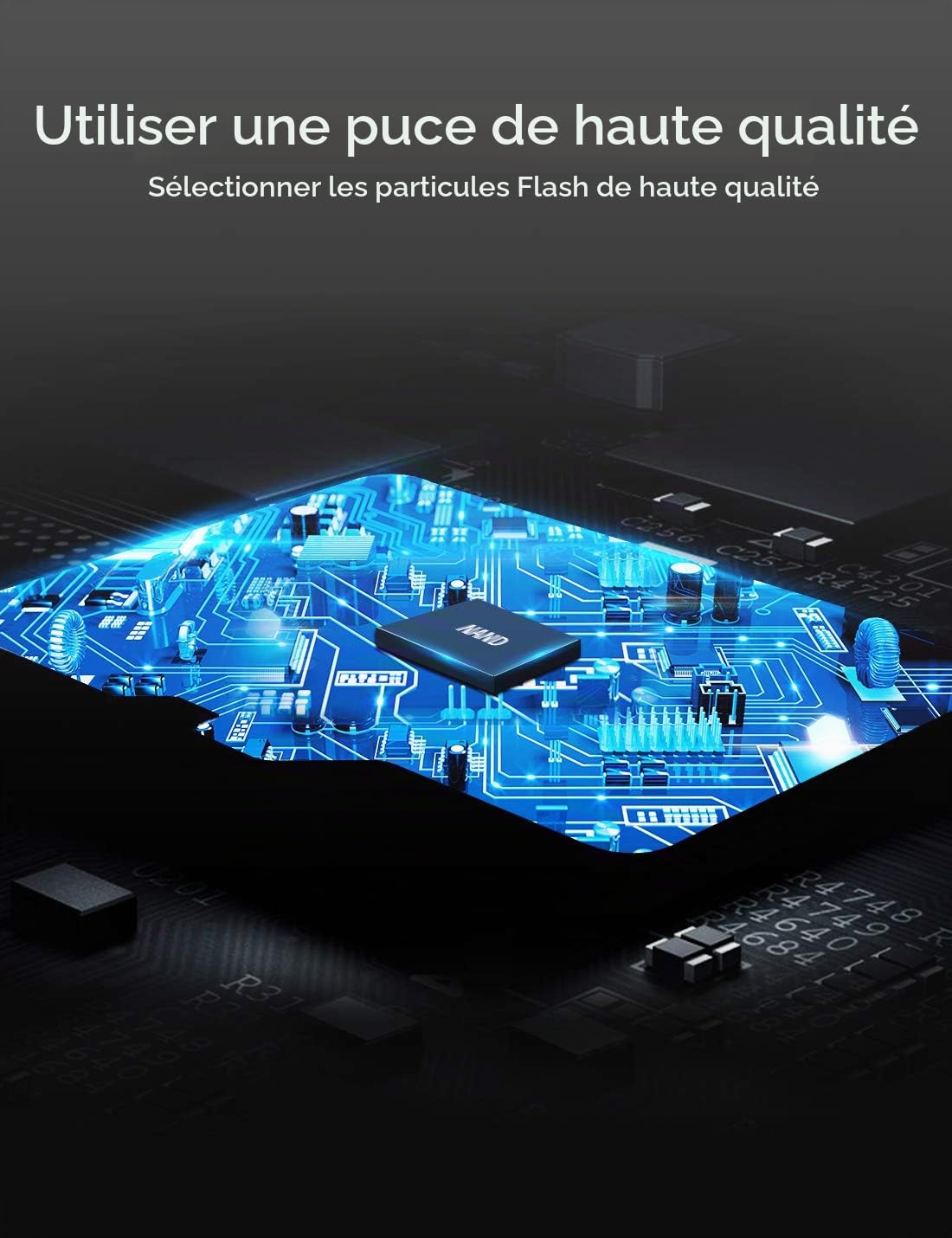 Netac 64Go Carte Mémoire Micro SDHC A1 U3 UHS-I C10 V30 100/30 Mo/Sec