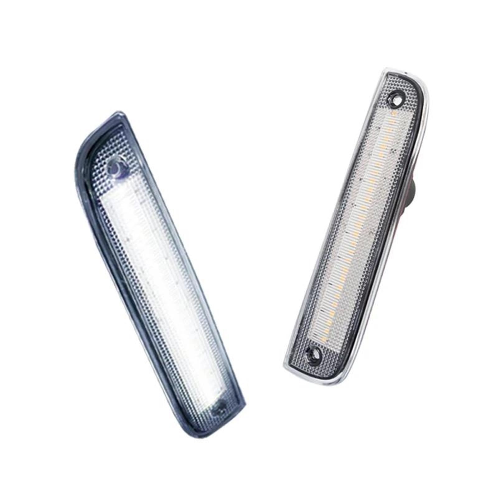 Freccia Dinamica Per Jeep Per Cherokee 1997 1998 1999 2000 2001 Luci Di Direzione Laterali A LED Per Paraurti Anteriore Auto Luci Di Svasatura Parafango(Clear Lens White)