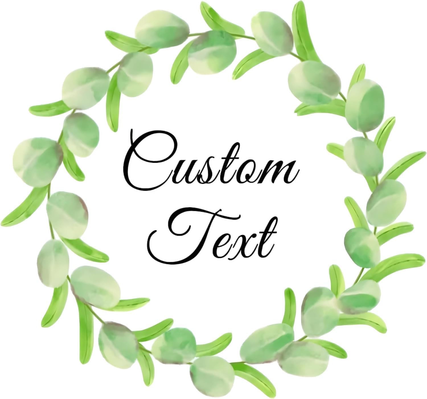 Custom Logo Stickers - Design Your Own Personalized Labels with Text, Image, & Photo - Waterproof, UV Protected, Fade & Heat Cold Resistant - Pack of 100 (Wreath 6, 38mm) โ image 1