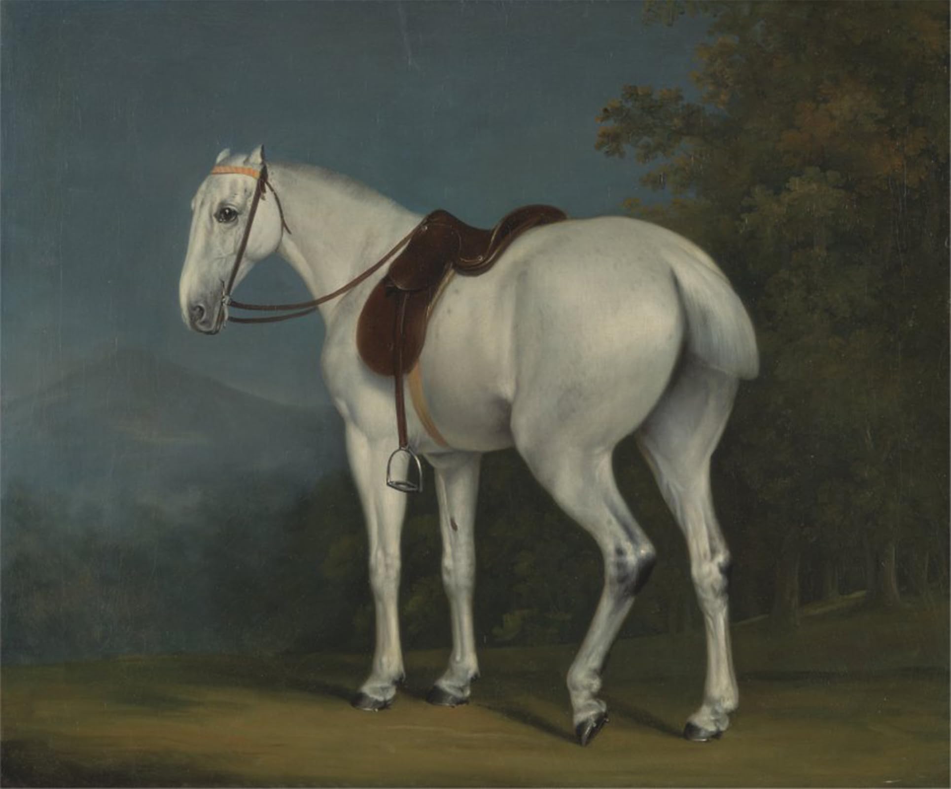 POSTERIIk Famous Modern Artwork Art Mural a Lady's Grey Hunter by Jacques Laurent Agasse Oil Paintings Pictures for Home Decor 60x90cm