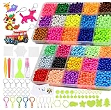 GOLDGE Kit Manualidades Niños 4800 Pcs Abalorios Cuentas De Agua Recambio...