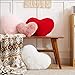 YRXRUS Heart Pillows, Love Heart Shaped Pillow, Rose Cute Heart Pillow for Gifts, Shaped Throw Pillows for Her, Kids, Women, Girls Home Decoration, 10X11 Inch