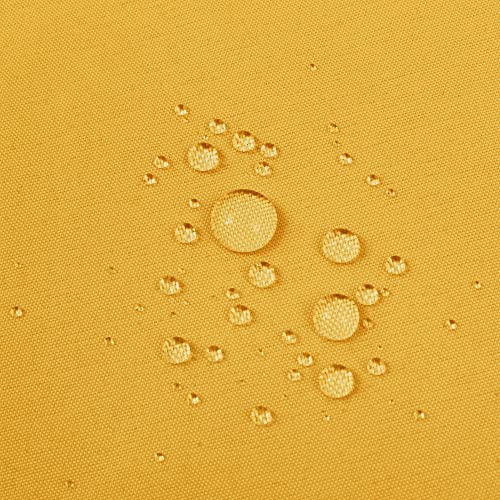 Image of ALYVIA SPRING Waterproof Fabric Shower Curtain or Liner Cream /Yellow, 72x72 | 3 Magnets, Soft Cloth & Hotel Quality, Machine Washable, Light-Weight, Standard Size