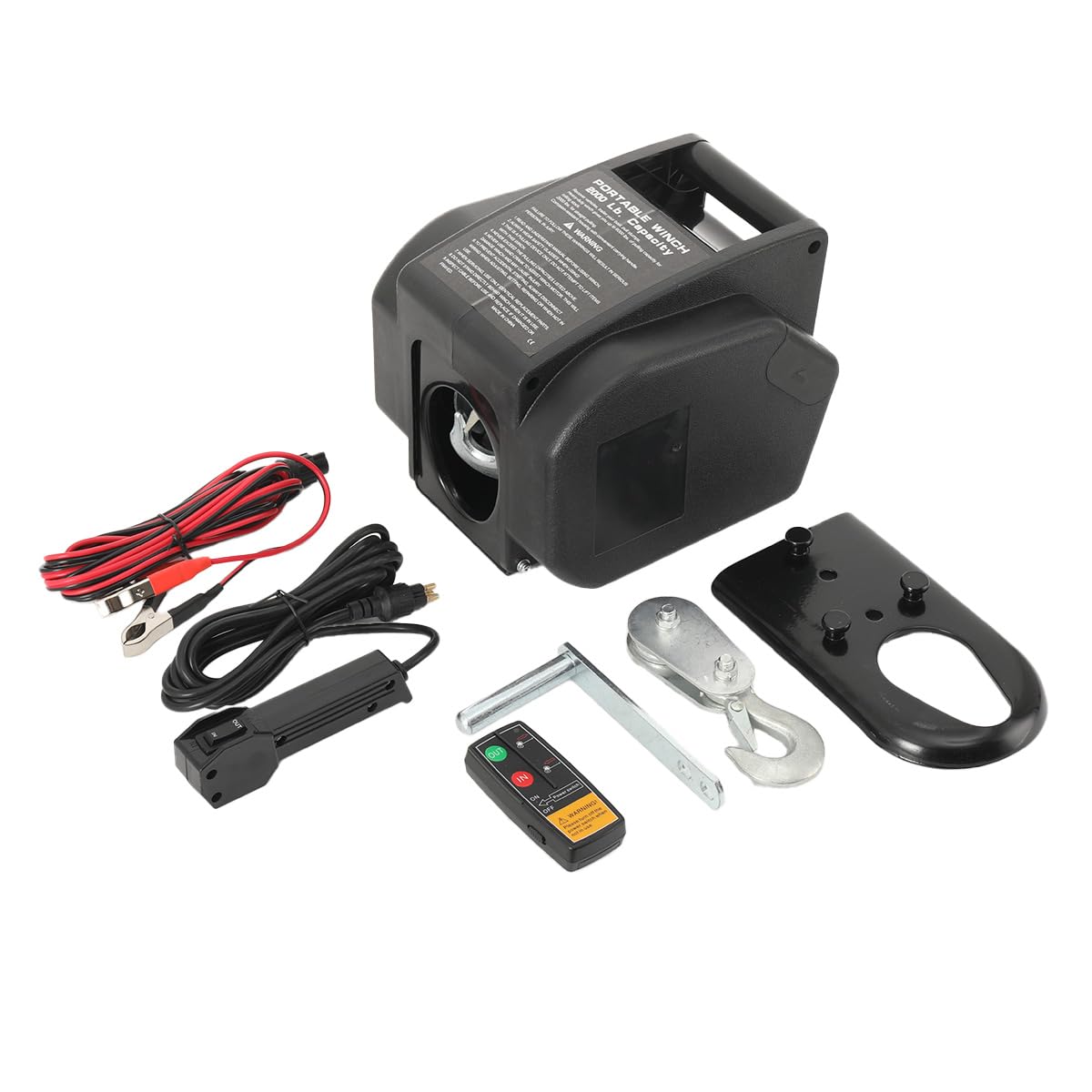 LALABU Elektrische Seilwinde DC 12V für Bootstrailer mit Funkfernbedienung,5000LBS Marine, Bootswinde elektrisch, Boot Elektrische Winche,Winde Seilzug Stahlseil
