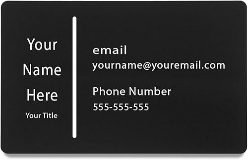 Miniatura 1 de 20 tarjetas de visita personalizadas de metal grabadas con su información empresarial, profesional, aluminio y tarjetas de crédito delgadas. Impreso