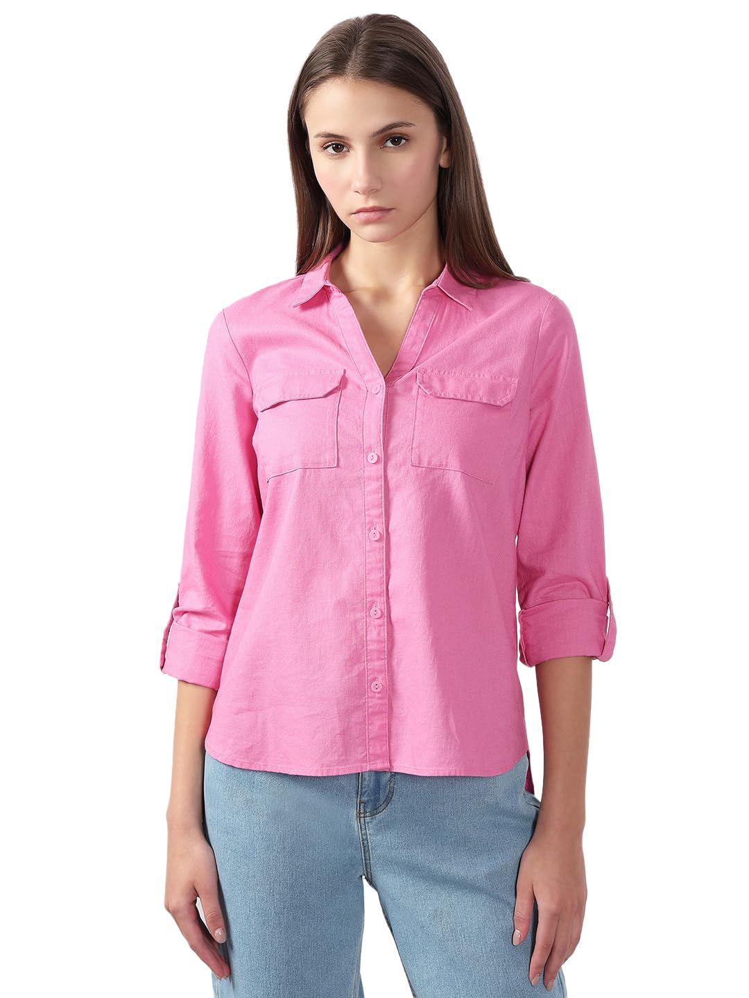 vero moda Women's Solid Regular Fit Shirt-picture-27