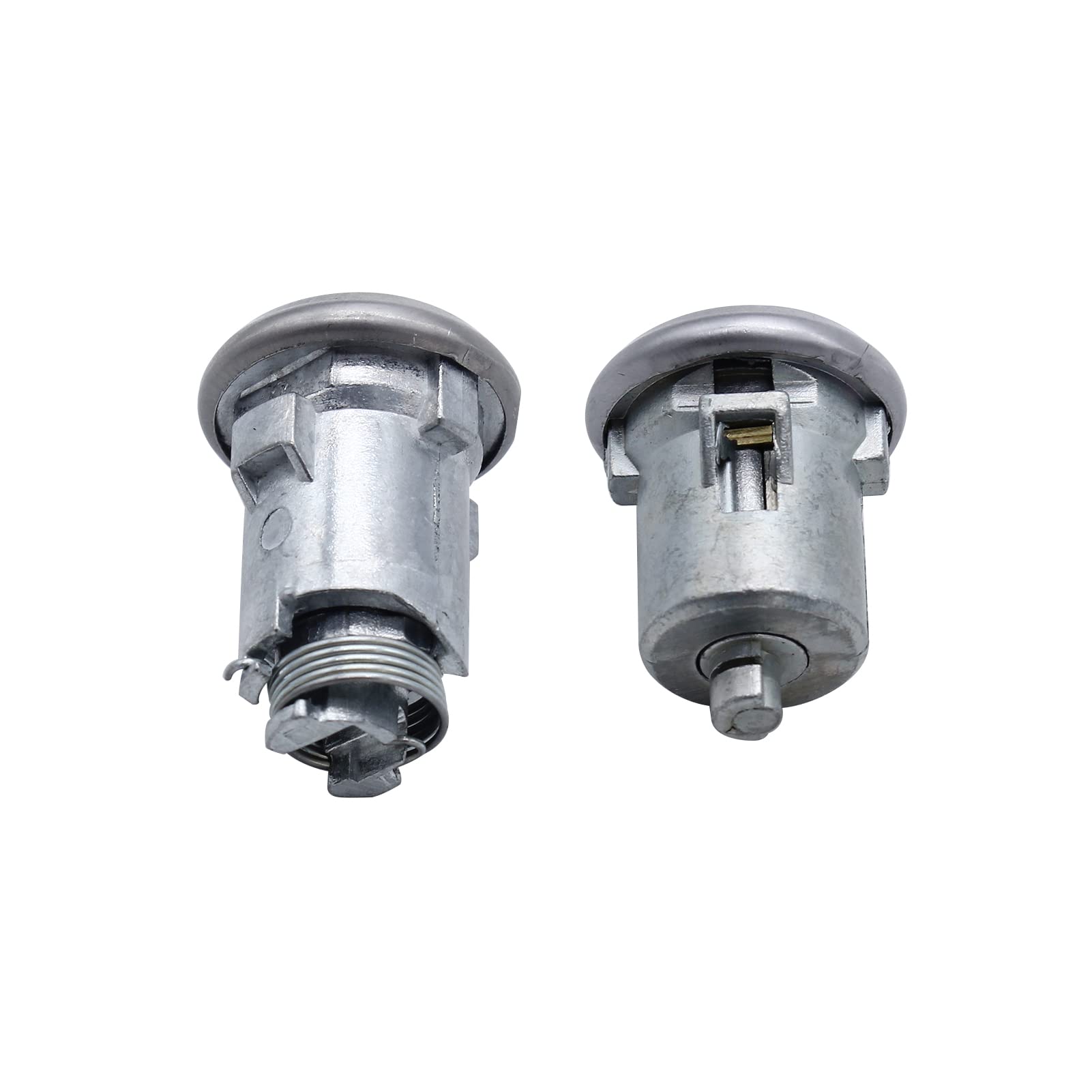 Camaro Chevelle Nova GTO Cutlass Door Trunk Lock Set Kit - Oval H Groove Key, Chrome/Zinc Finish
