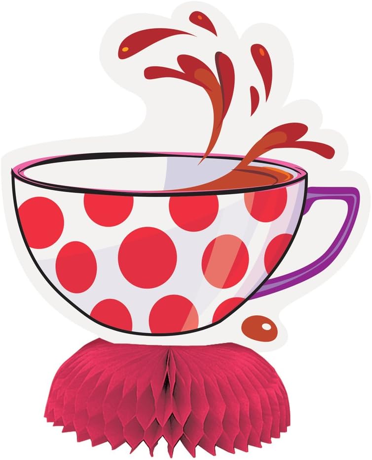 Unique 6" Tea Party Mini Honeycomb Decorations Assorted Designs | 4 Pcs, Multicolor