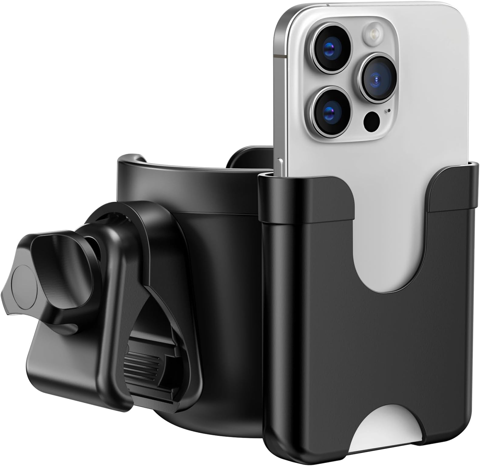 Guiseapue Cup Holder for Walker: Stroller Cup Holder Attachment with Phone Holder, Wheelchair/Stroller Accessories for Rollator, Bike, Scooter, Baby Essentials, First Mother‘s Day Gifts for New Mom