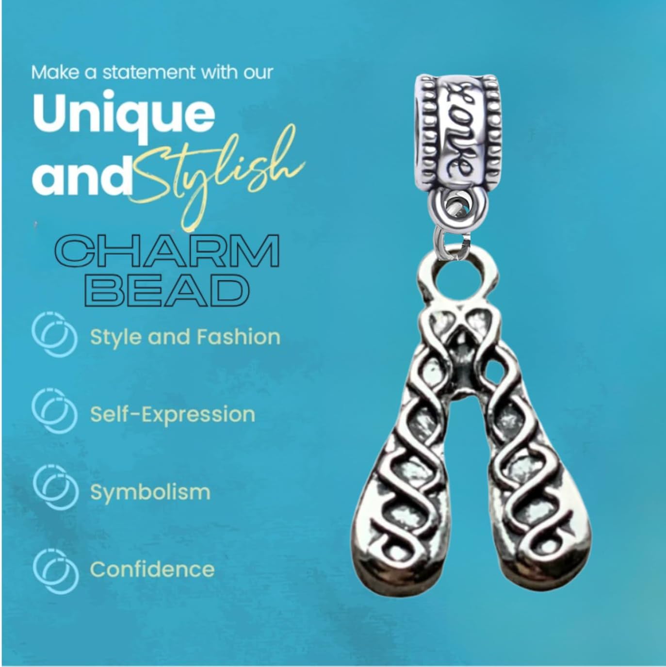 Ballet Shoe Charm Bead – Dance Jewelry for Dancers & Ballet Lovers – Compatible with Pandora, Chamilia, Troll & European Bracelets – Gift for Ballerinas - Image 4