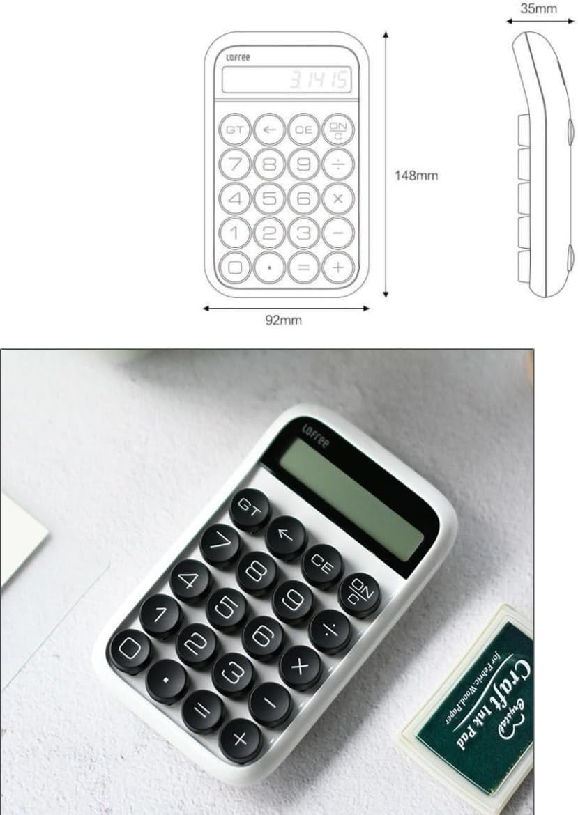 Desktop Calculator 10 Digit Large LCD Display Handheld Cute Jelly Beans Mechanical Keyboard Calculator for Office, School, Home, Business (Rose Gold)