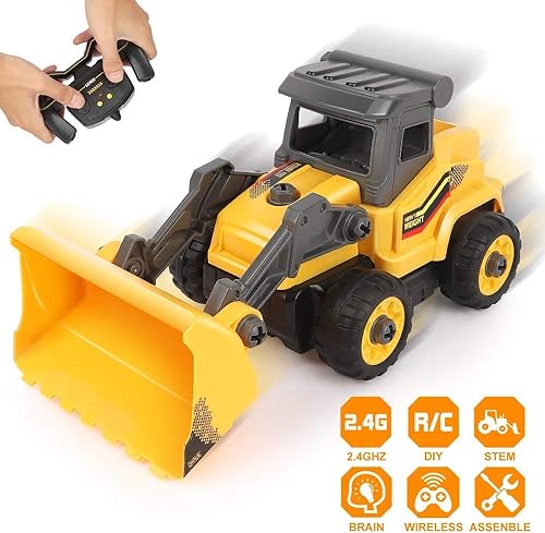 Miniatura 2 de Juguetes de construcción desmontables  Camión de construcción a control remoto  Vehículos de construcción RC desmontables 2 en 1  Excavadora y