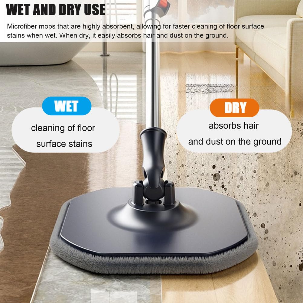 Questo Sistema di Secchio e mocio Girevole a 360° con Doppio Scomparto per Acqua Pulita e Sporca, Ideale per la Pulizia Profonda di Pavimenti e pareti, Include 5 Panni in Microfibra.
