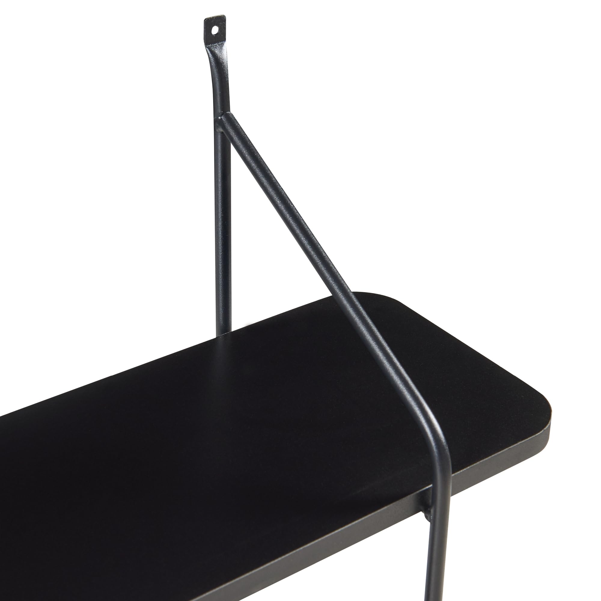 [en.casa] Scaffale da Parete a 3 Ripiani Scaffale Pensile Mensola da Muro Salvaspazio 100 x 80 x 21 cm per Soggiorno Cucina Bagno Ufficio - Nero