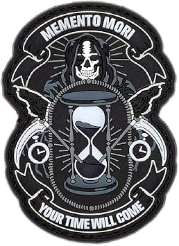 Memento Mori Your Time Will Come Patch [3D-PVC Rubber - Hook Fastener Backing -MM8]